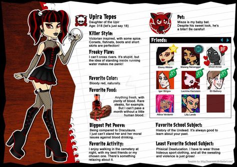 Monster High Face Claim, Character Bio Template, Fanmade Characters, Monster High Oc, Bio Template, Oc Fanart, Character Bio, High Characters, Match Profile