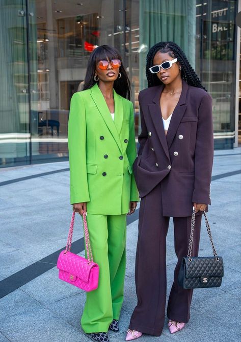 Monochromatic suits Black Women In Suits, Women In Suits, Studio Workspace, Workspace Ideas, Inspiration Board, Artist Studio, Suits For Women, Black Women, White