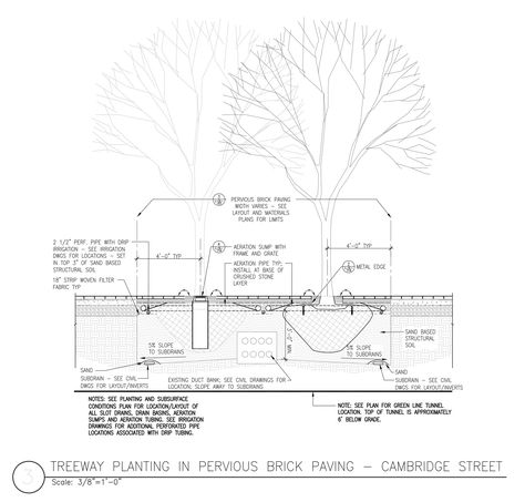 Landscape Construction Details, Landscape Details Architecture, Landscape Plane, Green Roof Garden, Landscape Architecture Plan, Architecture Sketchbook, Landscape Construction, Architectural Section, Construction Drawings