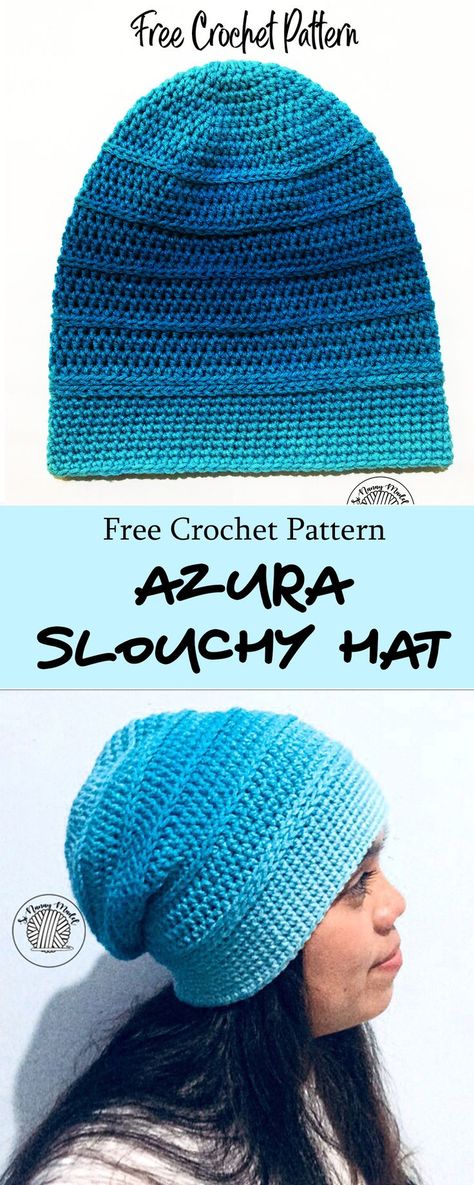 Easy Crocheted Hats, Crochet Slouchy Beanie Pattern, Crochet Headwear, Slouchy Hat Crochet Pattern, Knit Headbands, Slouchy Hat Pattern, Crochet Beanie Pattern Free, Crochet Slouchy Beanie, Chemo Hats