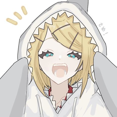 Rin Vocaloid, Shark Costume, Kagamine Rin, Vocaloid, Anime, Blue, Art