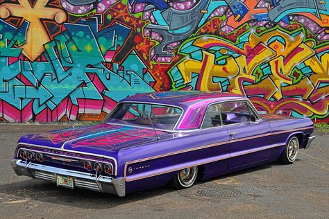 Cars Lowrider, Lowrider Arte, Impala Lowrider, Impala Car, Lowrider Magazine, Chevy Motors, 64 Impala, Lowrider Trucks, Lowrider Art