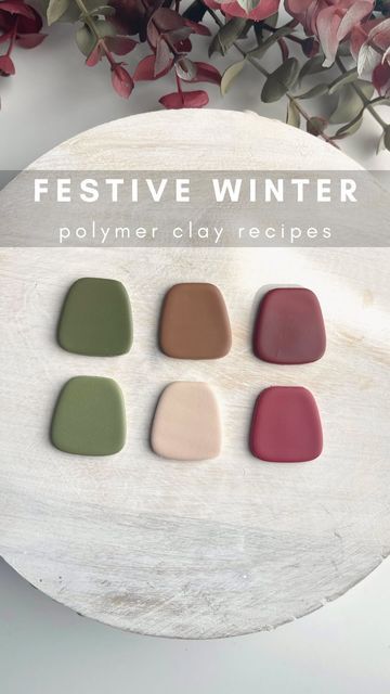 Polymer Clay Recipes, Winter Polymer Clay, Polymer Clay Color Recipes, Clay Mixing, Clay Recipes, Polymer Clay Kunst, Polymer Clay Recipe, Recipes Holiday, Marbled Clay