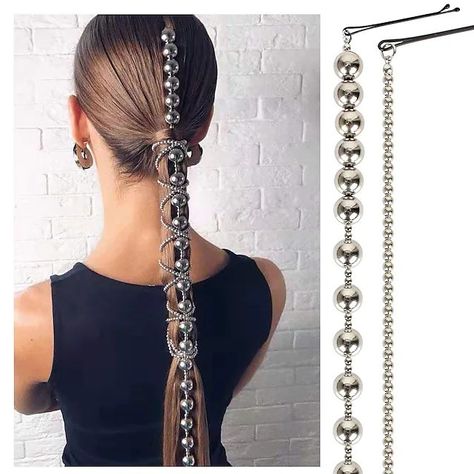 Hair Chain Jewelry, Hair Chain Wedding, Hair Accessories Braids, Bohemian Hair Accessories, Chain Headband, Braid Jewelry, Hair Chains, Bridal Wedding Hair, Bohemian Hairstyles