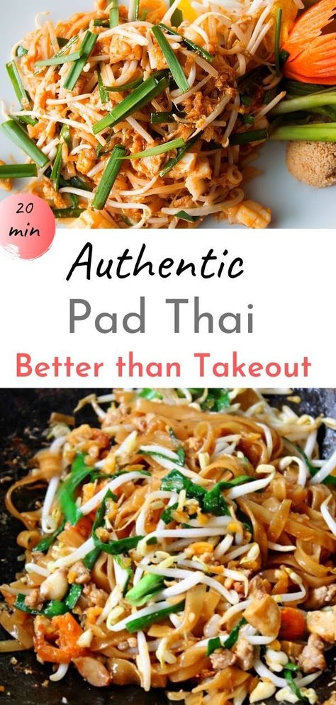 Tai Food Recipes, Pad Thai Recipe Easy, Authentic Pad Thai Recipe, Pad Thai Noodle, Best Pad Thai Recipe, Pad Thai Recipe Authentic, Easy Thai Recipes, Thai Recipes Authentic, Noodle Stir Fry