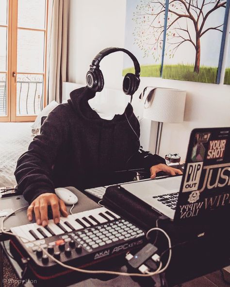 Creative Shot, Spooktacular Halloween, Musician, Dj, Headphones, Laptop, Desk, Halloween, Music