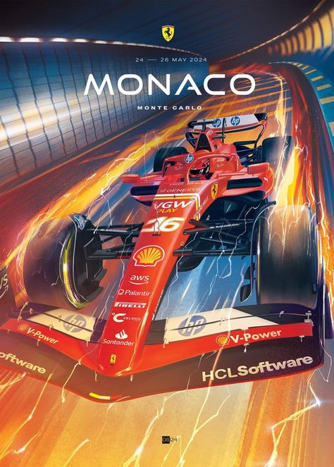 Ferrari Monaco, Ferrari World Abu Dhabi, Vintage Racing Poster, Grand Prix Posters, Collage Photos, Red Race, Ferrari World, F1 Poster, Monaco Monte Carlo