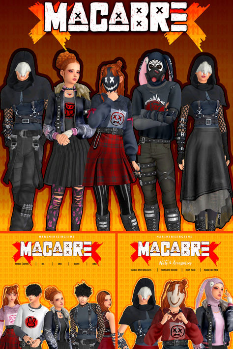 collage of macabre sims 4 cc clothes Sims 4 Cc Avatar Clothes, Sims 4 Dystopian Cc, Thirteen Sims 4 Cc, Sims 4 Masc Lesbian Cc, Mens Clothing Sims 4 Cc, Sims 4 Mens Clothing, Sims 4 Egypt, Sims 4 Cc Punk Clothes, Sims 4 Mask Cc