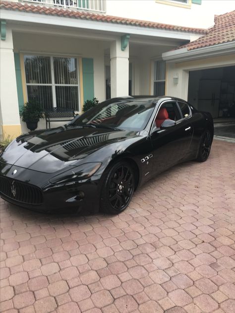 Murdered Maserati Maserati Car Aesthetic, Black Maserati Aesthetic, Marsidis Car, Mazaratti Cars, Murdered Out Cars, Aesthetic Maserati, Maserati Aesthetic, Prom Cars, Granturismo Maserati