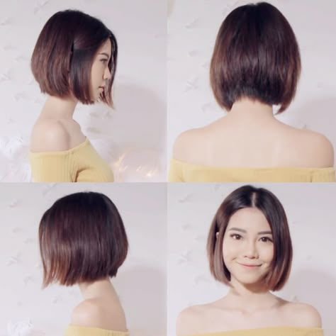 Sichenmakeupholic on YouTube is short hair goals #asian #bob #shorthair… Asian Haircut, Korean Short Hair, Costume Noir, Asian Short Hair, Super Hair, Trendy Hair Color, Asian Hair, Short Bob Hairstyles, Short Hairstyles For Women