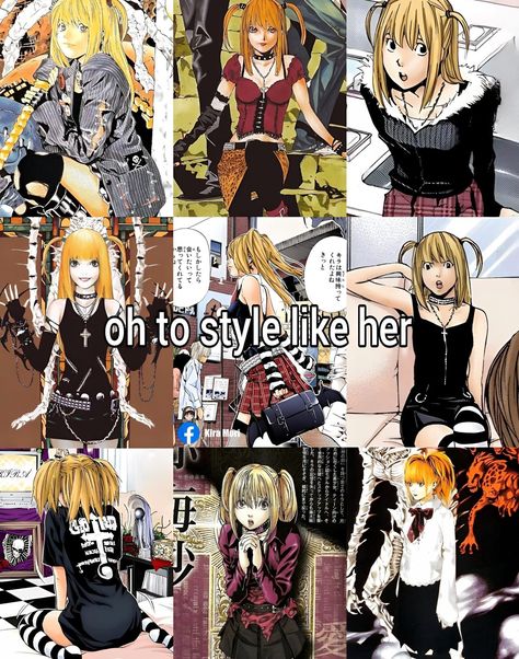 Misa Aname Outfit, Miss Amane Outfits, Misa Amane Aesthetic, Misa Outfit, Misa Amane Outfit, Misa Cosplay, Misa Amane Cosplay, Misa Amane, Outfit Collage