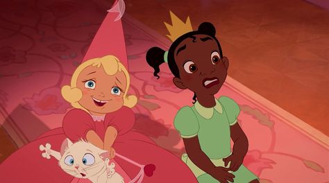 Tiana and Charlotte, The Princess and the Frog 2009 screencap Movies Disney, Princess And The Frog, Animation Screencaps, The Princess And The Frog, The Frog, The Princess, Animated Movies, Disney Pixar, Pixar