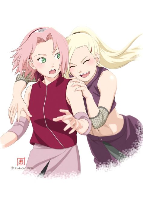 Bestfriends Rin Nohara, Naruto Oc Characters, Naruto Teams, Anime Friendship, Naruto Sasuke Sakura, Naruto Series, Sakura Uchiha, Naruto Pictures, Sarada Uchiha