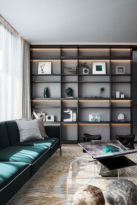 The Jin Life Aesthetics Hall of Greentown’s Magnificent Residence,Hangzhou, China Living Room Wall Units, Hangzhou China, Craft Room Design, Aesthetic Space, Tall Cabinet, Rack Design, Hangzhou, Life Design, Living Room Wall