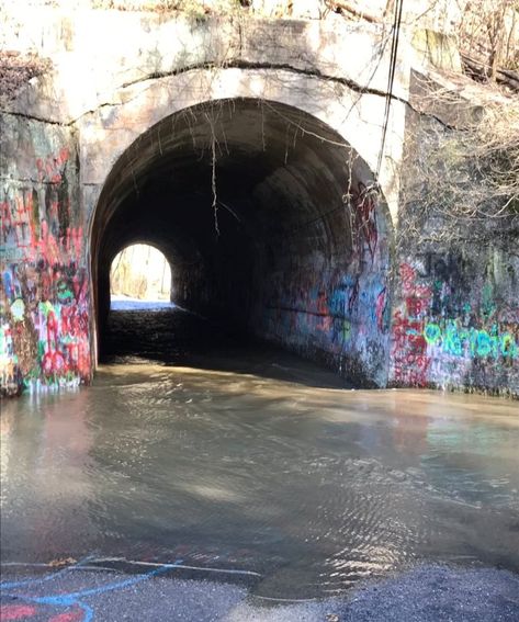 Sensabaugh tunnel (Kingsport - Tennessee - USA) East Tennessee Aesthetic, Tennessee Gothic, Tennessee Aesthetic, Kingsport Tennessee, Summer Moon, Appalachian Mountains, Gothic Aesthetic, East Tennessee, Skating