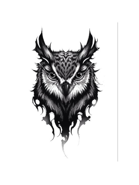 Owl Head Tattoo, Owl Tattoo Sketch, Owl Tattoo Chest, Hand Tattoo Designs, Owl Head, Neck Tattoos, Chest Tattoo Men, Small Hand Tattoos, Elephant Tattoos