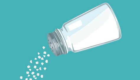 illustration of a salt shaker pouring salt onto a light blue background Salt Illustration, Common Medications, National Nurses Week, University Of Rhode Island, Dental Insurance Plans, Sodium Intake, Dental Insurance, Pressure Canning, American Heart Association