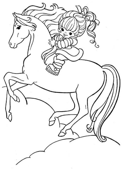 Rainbow Brite, : Rainbow Brite and Her Hosre Starlite Coloring Page 80s Coloring, Horse Coloring Pages, Rainbow Bright, Rainbow Brite, Coloring Pages For Girls, Cartoon Coloring Pages, Horse Coloring, Coloring Book Art, Cute Coloring Pages