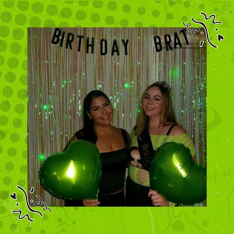 These bday brats just livin that life 💚🍏 Make your next brat theme bash a good time with all of our brat decor! Brat Birthday, Brat Party, Brat Aesthetic, Brat Summer, 23rd Birthday, Charli Xcx, Latex Balloons, Party Girls, Themed Party