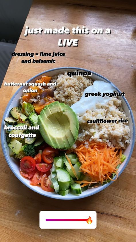 Dining Hall Meal Ideas, Dining Hall Ideas, Vegetarian Salad Aesthetic, High Protein Lunch Aesthetic, Healthy Vegetarian Dinner Aesthetic, Gut Healthy Meals Aesthetic, Balanced Diet Asthetic, 2023 Budget, Butternut Squash Quinoa