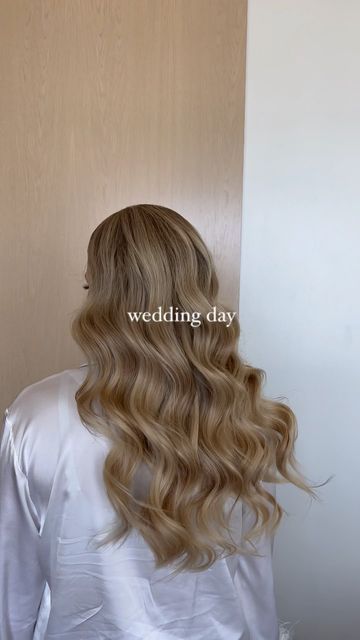 Wedding Day Hair Half Up, Veil Hair Down Wedding, Wedding Hair Down Volume, Bridal Hair With Strapless Dress, Long Blonde Wedding Hair, Hair Down For Wedding, Hair Down Veil, Classy Wedding Hair Down, Wedding Hair Half Up