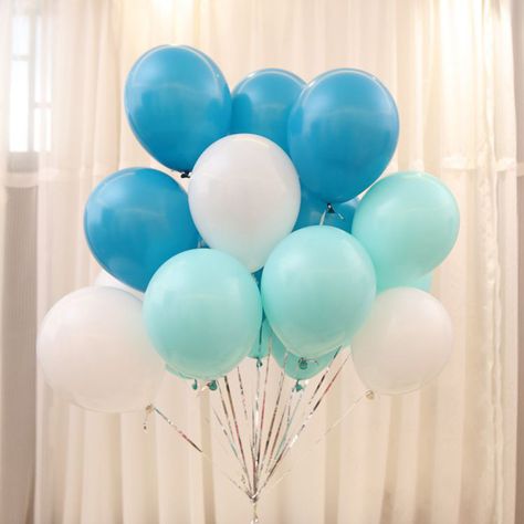 Wedding supplies 10inch thicken Tiffany blue balloon wedding  decoration Latex Balloons 100PCS Wedding Ballons, Valentine Wedding Decorations, Pink Latex, Chrome Red, Balloon Pictures, Wedding Balloon Decorations, Baby Shower Decorations For Boys, Bubble Balloons, Happy Birthday Parties