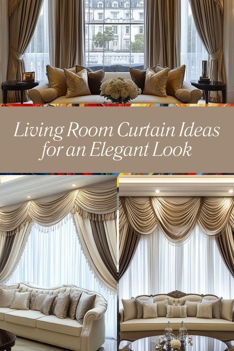 Elevate your living room with elegant curtain ideas that add sophistication and style. #LivingRoomCurtains #ElegantDecor Living Room Curtain Ideas, Room Curtain Ideas, Minimalist Living Room Ideas, Living Room Curtain, Living Room Minimalist, Cozy Living Room Design, Room Minimalist, Living Room Curtains, Elegant Curtains