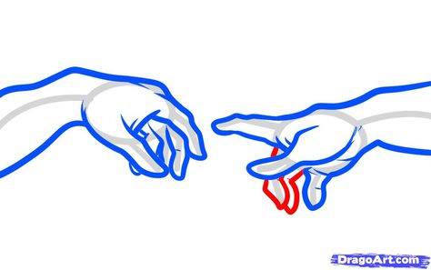 how to draw the creation, creation of adam step 8 Creation Of Adam Hands Drawing, Michaelangelo Creation Of Adam, Creation Of Adam Drawing, Creation Of Adam Art, Hand Pencil Drawing, Step By Step Art, Hands Tutorial, The Creation Of Adam, Drawing Guide