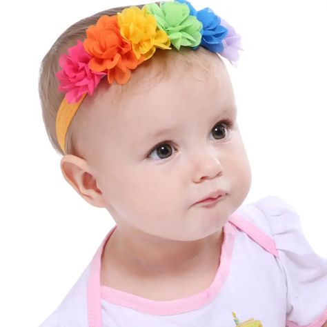 Look what I found on AliExpress Headbands For Babies, Baby Band, Rainbow Headband, Warm Headbands, Hair Bobbles, Rainbow Flower, Flower Band, Baby Hair Accessories