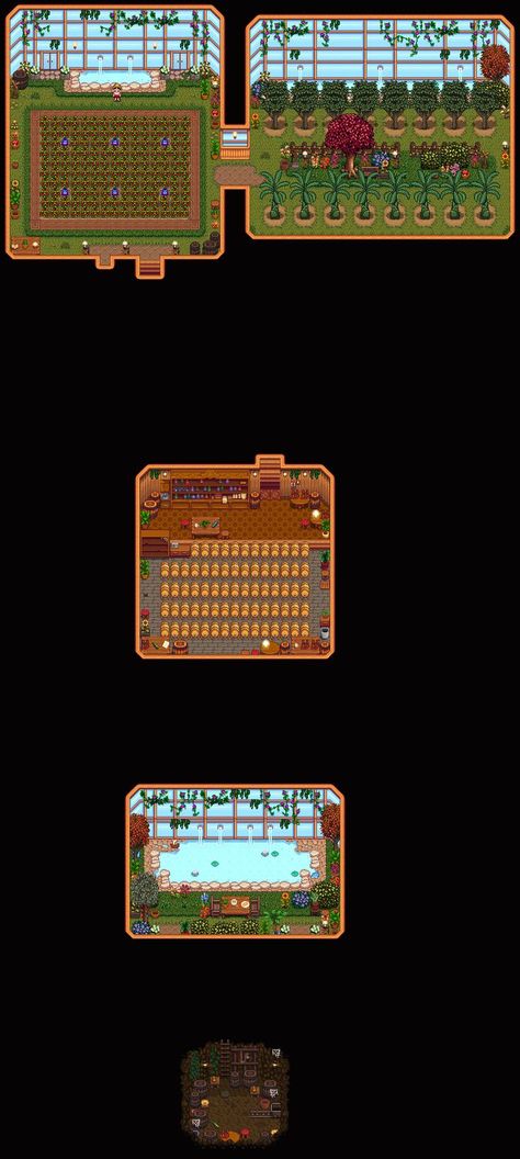 Stardew Valley Greenhouse, Stardew Valley, Oasis, Layout