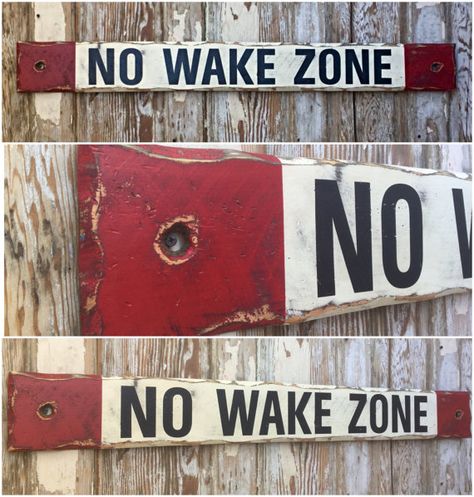 No Wake Zone Sign, No Wake Zone, Distressed Signs, Wood Signs Sayings, Lake Decor, Rustic Wood Sign, Lake Signs, Beach Wall Decor, Lake House Decor