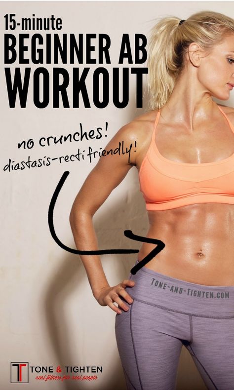 Beginner Abs Workout Without Crunches | Tone and Tighten Postpartum Abs, 15 Minute Ab Workout, 15 Minute Abs, Ab Workout With Weights, Easy Abs, Ab Workout Plan, Workout Man, Diastasis Recti Exercises, Beginner Ab Workout