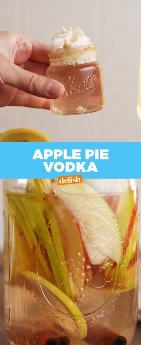 image Apple Pie Vodka, Diy Pie, Apple Vodka, Lemon Vodka, Drink Party, Vodka Recipes, Liquor Drinks, Infused Vodka, Absolut Vodka