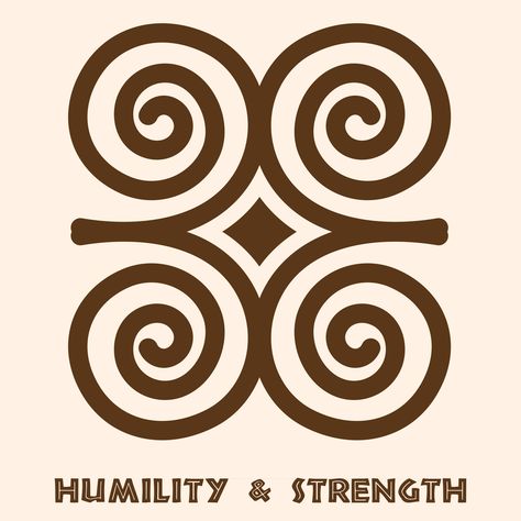 "The strength of a ram lies in its horn”  stands for humility and strength. African Adinkra Symbols, Humility Tattoo Symbols, Andikra Symbol, African Spirituality Tattoo, Humility Tattoo, Humility Symbol, Ram Symbol, Strength Symbol, Symbols Of Strength Tattoos