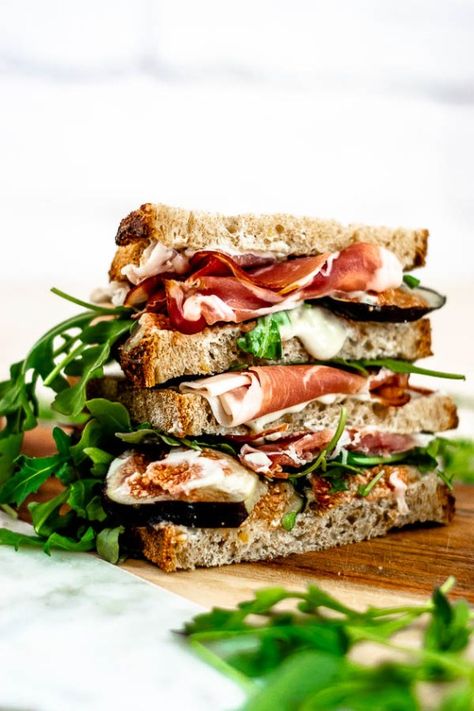 Fig And Prosciutto, Prosciutto Sandwich, Whole Wheat Sourdough, Summer Sandwiches, Croissant Sandwich, Panini Recipes, Cold Sandwiches, Sandwich Fillings, Sandwich Spread