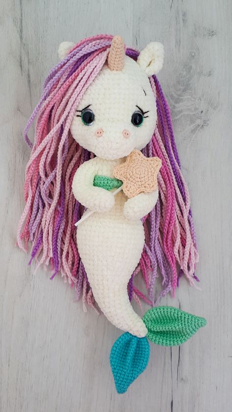 Free Mermaid Crochet Pattern, Crochet Mermaid Doll Free Pattern, Mermaid Amigurumi Free Pattern, Unicorn Crochet Pattern Free, Crochet Mermaid Pattern, Mermaid Crochet Pattern Free, Mermaid Amigurumi, Crocheted Mermaid, Crochet Unicorn Pattern Free