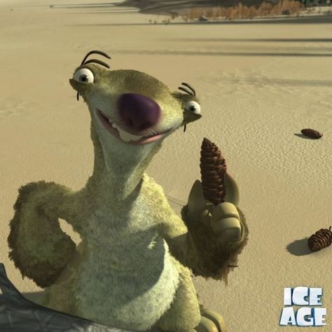 Fall time is pine cone time! Ugly Movie Characters, Sid Ice Age Funny, Ugly Cartoon Characters, Sid From Ice Age, Ice Age Funny, Sid Ice Age, Ice Age Sid, Sid The Sloth, Blue Sky Studios