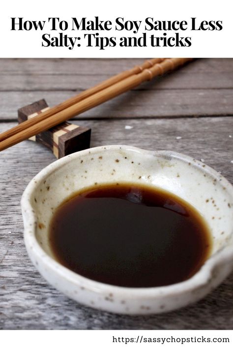 Making soy sauce less salty is a great way to add a delicious and unique flavor to your favorite dishes. Soya Sauce, Ethnic Food, Sharing Board, Overnight Oats, Chopsticks, Yummy Recipes, Soy Sauce, Delicious Food, Asian Recipes