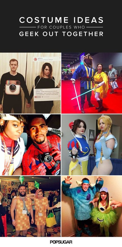 60 Costume Ideas For Couples Who Love to Geek Out Together Geeky Halloween Costumes For Couples, Scifi Couples Costumes, Xmen Couple Costume, Super Hero Costumes For Couples, Cute Nerdy Couples Costumes, Comiccon Costume Ideas Couple, Sci Fi Couples Costumes, Nerdy Halloween Costumes Couples, Comicon Cosplay Couples