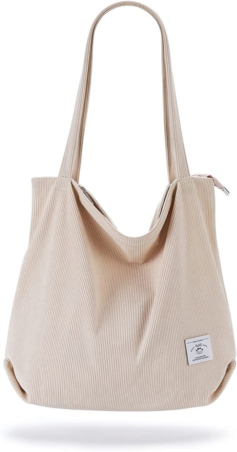 Corduroy Tote Bag, Bag With Pockets, Retro Purse, Casual Tote Bag, Women Crossbody Bag, Camping Bag, Zippered Tote, Casual Tote, Day Bag