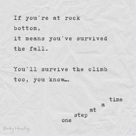 Becky Hemsley, Rock Bottom, Poem Quotes, Poetry, A Place, Inspirational Quotes, Quotes, Instagram