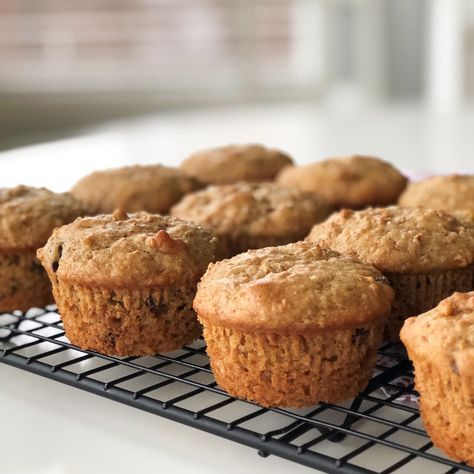 This recipe for a Pail Full of Bran Muffins is made with bran flakes cereal.  Keep the batter in the fridge for up to 2 weeks, and bake muffins as you want them. Rice Muffins Recipe, Bran Flake Muffins, Bran Flakes Cereal, Bran Muffin Mix, Raisin Bran Muffin Recipe, Bran Muffin Recipe, Noodle Ideas, Buttermilk Blueberry Muffins, Raisin Bran Muffins