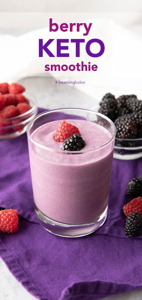 A creamy ‘n dreamy fruit-filled keto berry smoothie that’s easy to make and deliciously low carb! Keto Berry Smoothie, Sugar Free Smoothies, Keto Friendly Fruit, Low Carb Smoothie Recipes, Smoothie Flavors, Ditch The Carbs, Chocolate Peanut Butter Smoothie, Keto Shakes, Keto Smoothie