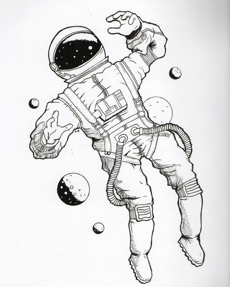 Galaxy Drawings, Astronaut Drawing, Soccer Drawing, Astronaut Illustration, Astronaut Tattoo, Space Drawings, Astronaut Wallpaper, Astronaut Art, Space Illustration