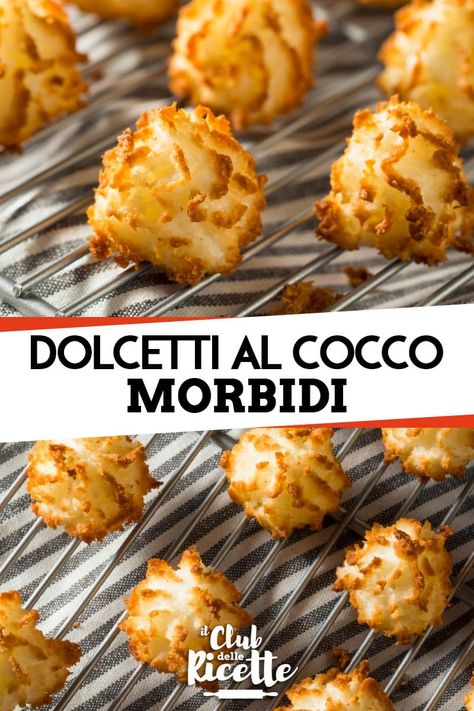 Golosi dolcetti morbidi a base di cocco, facili e veloci da preparare, perfetti per accompagnare una buona tisana o come stuzzichino dolce per spezzare la fame. Baked Potato, Sweet Recipes, Muffins, Baking, Ethnic Recipes