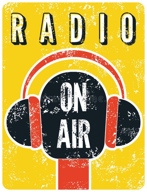 On Air Radio, Fashion Illustration Collage, Retro Sign, Album Design, On Air, New Poster, Create Sign, Radio Station, Radios