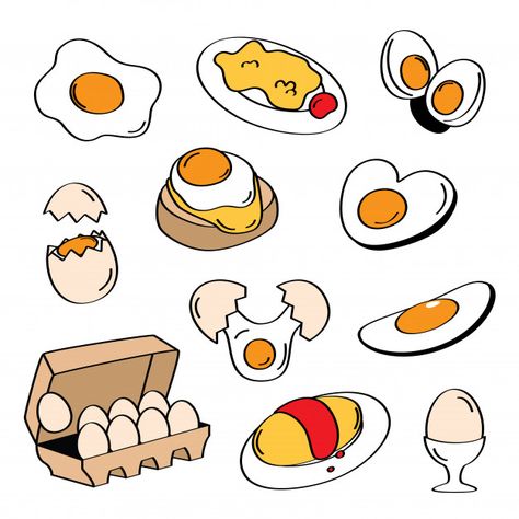 Hand drawing styles egg menu Premium Vec... | Premium Vector #Freepik #vector #food #menu #heart #hand How To Draw Egg, Egg Drawing Art, Hand Drawing Styles, Doodles On Hand, Egg Doodle, Foods Drawing, Eggs Drawing, Egg Drawing, Small Doodles