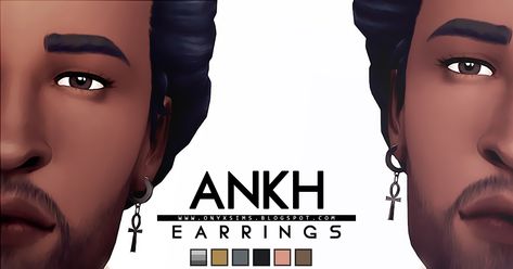 An Ankh earring for your older male sims.     Download Information   Swatch Count:  6   Download File Size:  305kb   Base Game Compatib... Sims 4 Male Earrings, Maxis Match Male, Male Earrings, Sims 4 Male, Male Sims, Sims Download, Sims 4 Studio, Cc Furniture, Sims 4 Mm