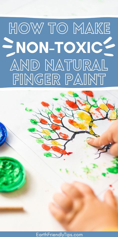 Picture of young child making finger paint art with text overlay How to Make Non-Toxic and Natural Finger Paint Non Toxic Fingerpaint, Toddler Finger Painting Ideas, Toddler Finger Paint, Diy Finger Paint, Baby Finger Paint, Finger Paint Recipe, Finger Painting For Toddlers, Homemade Finger Paint, Finger Paints