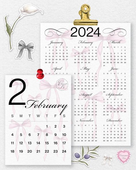 coquette pink ribbon 2024 calendar 2024 Printable Calendar, Pink Calendar, Bows Coquette, Wall Calendars, Coquette Pink, 2024 Calendar, Printable Calendar, Wall Calendar, Pink Ribbon